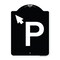 Signmission PWith Up Arrow Pointing Left Heavy-Gauge Aluminum Architectural Sign, 24" x 18", BW-1824-23510 A-DES-BW-1824-23510 - alternate 1